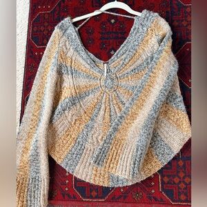 Free People Sunburst Pinwheel Pullover Sweater - Small